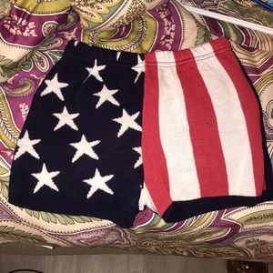 American Flag Knit Shorts